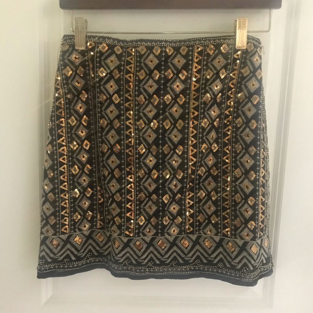 Sequence Embroidered Mini Skirt - image 2